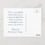 Hartelijk Bedankt |Heavenly Memorial Briefkaart (Achterkant)