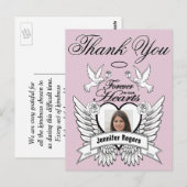 Hartelijk Bedankt | Herdenking van hart en stieren Briefkaart (Voorkant / Achterkant)