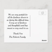 Hartelijk Bedankt | Herdenking van hart en stieren Briefkaart (Achterkant)