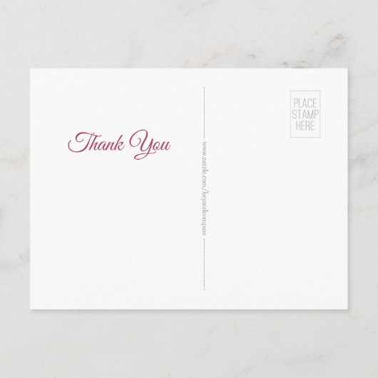 Hartelijk Bedankt | Iers Roos Proust-citaat Briefkaart (Achterkant)