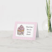 Hartelijk Bedankt | Je bent een zoete roze koekje Kaart (Voorkant)