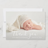 HARTELIJK BEDANKT | Kantelkaart met handschrift Aankondiging (Voorkant)