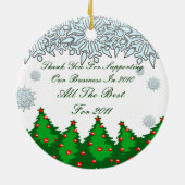 Hartelijk Bedankt! kerstbomen Keramisch Ornament (Achterkant)