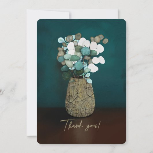 Hartelijk Bedankt! Kreukgevechten Silver Dollar Fl Bedankkaart (Voorkant)