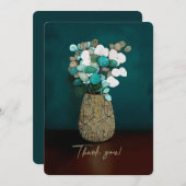 Hartelijk Bedankt! Kreukgevechten Silver Dollar Fl Bedankkaart (Voorkant / Achterkant)