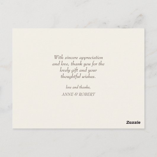 HARTELIJK BEDANKT | Land tekst bruiloft bedankt ka Briefkaart (Achterkant)