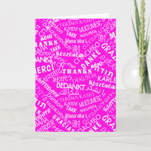 Hartelijk Bedankt! - Meertalige - internationale Bedankkaart