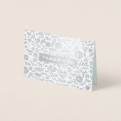 Hartelijk Bedankt. Mint Black Real Folie Weddensch Kaarten (Voorkant)