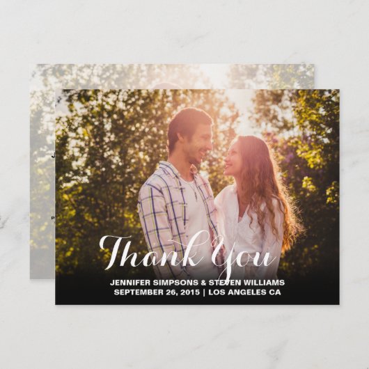 HARTELIJK BEDANKT | MODERN BRIEFKAART (Voorkant / Achterkant)