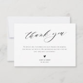 HARTELIJK BEDANKT | Moderne bruiloft bedankt (Voorkant)