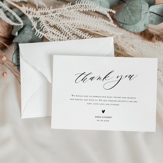 HARTELIJK BEDANKT | Moderne bruiloft bedankt