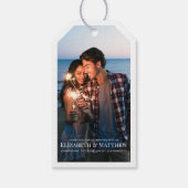 Hartelijk Bedankt | Moderne en eenvoudige fotobrui Cadeaulabel (Achterkant)