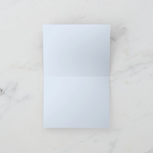 Hartelijk Bedankt| Monogram Blue Gingham Notitiekaartje (Binnen)