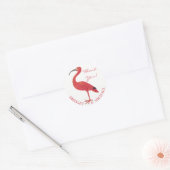 HARTELIJK BEDANKT | Pink Flamingo - Sticker voor S (Envelop)