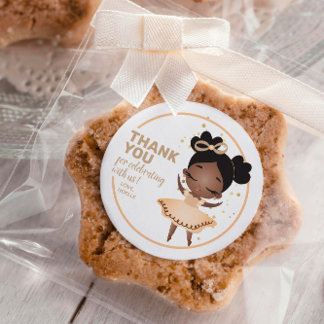 Hartelijk Bedankt! Princess Ballerina w/Bow Birthd Ronde Sticker