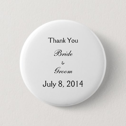 Hartelijk Bedankt Ronde Button 5,7 Cm (Voorkant)