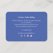 Hartelijk Bedankt | Roze blauwe marmer Bakery Disc Informatiekaartje (Achterkant)