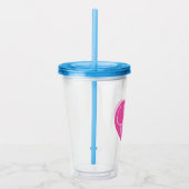 Hartelijk Bedankt | Roze hartstethoscoop Acryl Drinkbeker (Rechts)