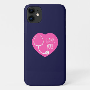 Hartelijk Bedankt   Roze hartstethoscoop Case-Mate iPhone Case