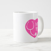 Hartelijk Bedankt | Roze hartstethoscoop Grote Koffiekop (Voorkant rechts)