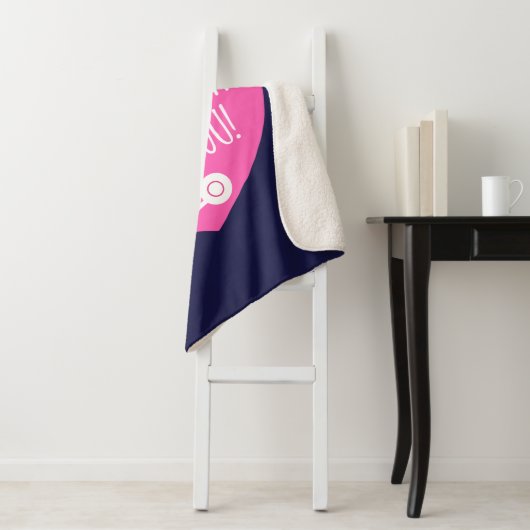 Hartelijk Bedankt | Roze hartstethoscoop Sherpa Deken (In situ)