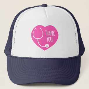 Hartelijk Bedankt   Roze hartstethoscoop Trucker Pet