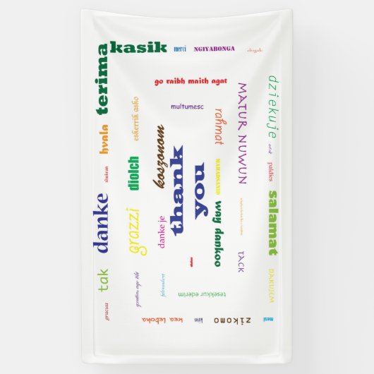 Hartelijk Bedankt Spandoek (Verticaal)