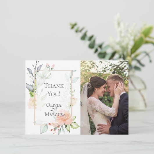 HARTELIJK BEDANKT | Spring Floral Botanical PHOTO  (Staand voorkant)