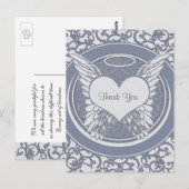 Hartelijk Bedankt | Sympathie | Blauw Briefkaart (Voorkant / Achterkant)