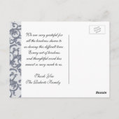 Hartelijk Bedankt | Sympathie | Blauw Briefkaart (Achterkant)