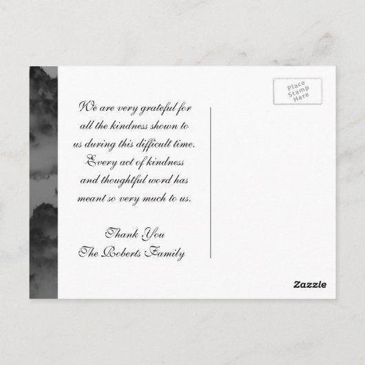 Hartelijk Bedankt | Sympathie | Levensboom Briefkaart (Achterkant)