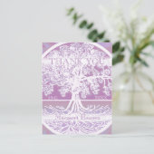 Hartelijk Bedankt | Sympathie | Levensroze boom Briefkaart (Staand voorkant)