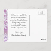 Hartelijk Bedankt | Sympathie | Levensroze boom Briefkaart (Achterkant)