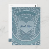 Hartelijk Bedankt | Sympathie | Licht blauw Briefkaart (Voorkant / Achterkant)