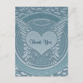 Hartelijk Bedankt | Sympathie | Licht blauw Briefkaart