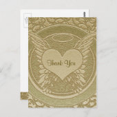 Hartelijk Bedankt | Sympathie | Licht goud Briefkaart (Voorkant / Achterkant)