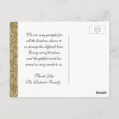 Hartelijk Bedankt | Sympathie | Licht goud Briefkaart (Achterkant)