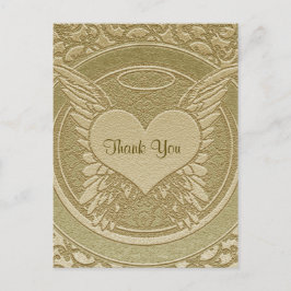 Hartelijk Bedankt | Sympathie | Licht goud Briefkaart