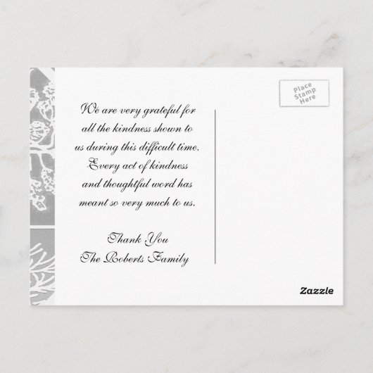 Hartelijk Bedankt | Sympathie | Life Silver-boom Briefkaart (Achterkant)