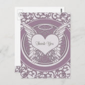 Hartelijk Bedankt | Sympathie | Roze Briefkaart (Voorkant / Achterkant)