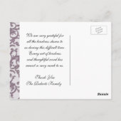 Hartelijk Bedankt | Sympathie | Roze Briefkaart (Achterkant)