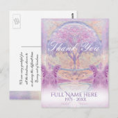 Hartelijk Bedankt | Sympathie | Roze Guardian Ange Briefkaart (Voorkant / Achterkant)