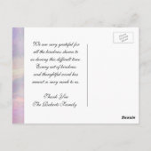 Hartelijk Bedankt | Sympathie | Roze Guardian Ange Briefkaart (Achterkant)