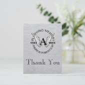 Hartelijk Bedankt | Sympathie | Zilver Briefkaart (Staand voorkant)