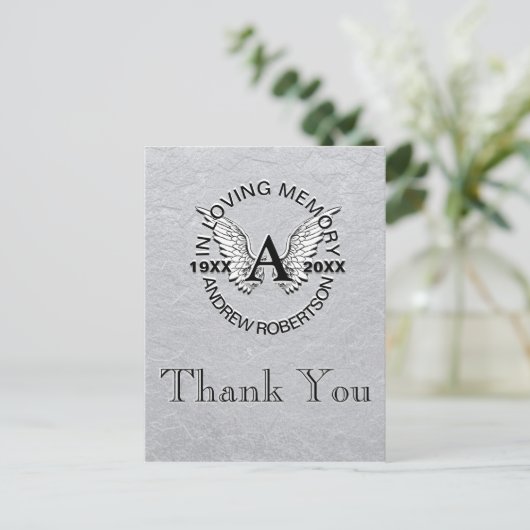 Hartelijk Bedankt | Sympathie | Zilver Briefkaart (Staand voorkant)