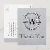 Hartelijk Bedankt | Sympathie | Zilver Briefkaart (Voorkant / Achterkant)