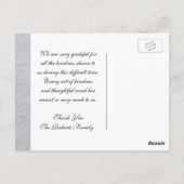 Hartelijk Bedankt | Sympathie | Zilver Briefkaart (Achterkant)