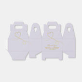 Hartelijk Bedankt | Twee gouden harten | Lavender  Bedankdoosjes (Uitgevouwen)