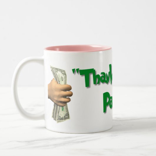 Hartelijk Bedankt Tweekleurige Koffiemok (Links)