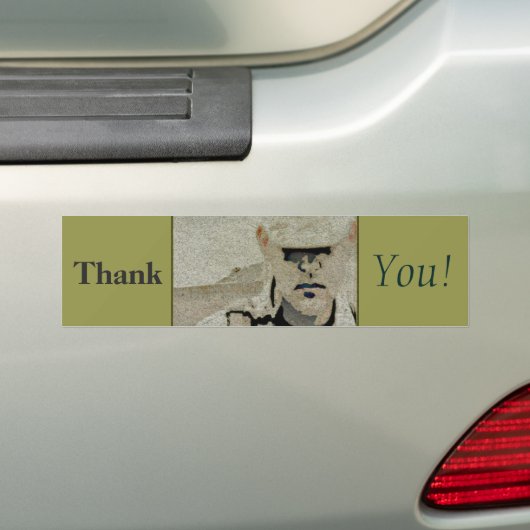 Hartelijk Bedankt! - Veteran Bumpersticker (Op auto)